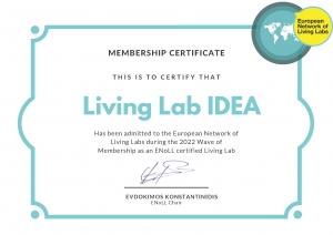 Living Lab IDEA_certificate